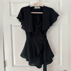 Open back romper - small